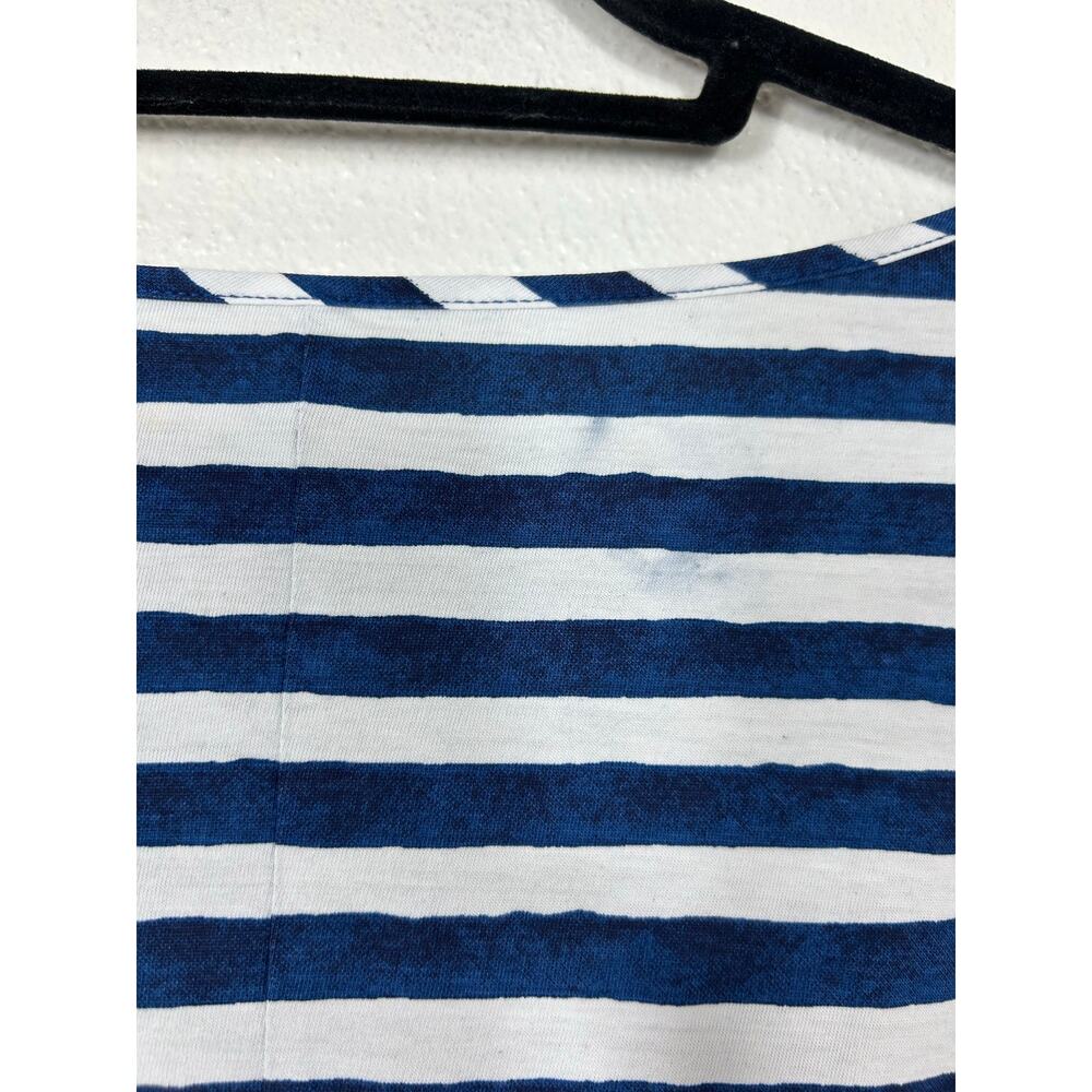 Lilly Pulitzer Marlowe Watercolor Striped Dress Navy Large Nautical Coastal - Picture 9 of 10